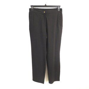 Chico's Zenergy Pants Size 1 M 8 Black Elastic Waist Pockets Snap Zip Closure